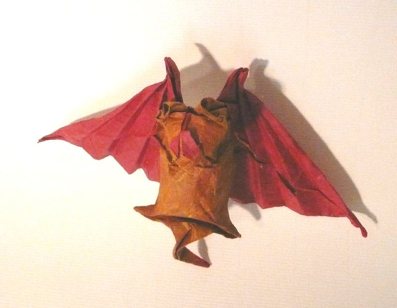 chauve-souris cartoon d'Origamani
défi des peupliers avec gachepapier - dble soie paille 60grs
