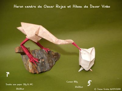 heron cendré et hibou
de O. Rojas et D. Vinko
