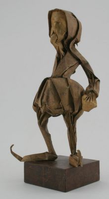 Lutin N°0.
Peau d'éléphant WF + acrylique
Créé/plié en 2001.

