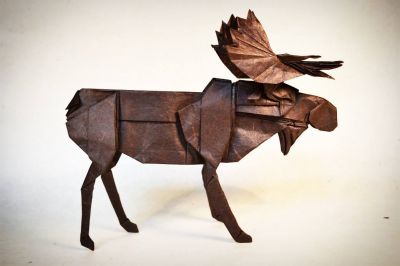 Bull moose (Robert J. Lang)
Unryu + MC 
