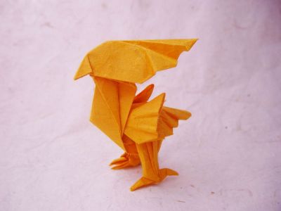 Chocobo (Satoshi Kamiya)
Plié à partir d'un carré de papier Lamali.
