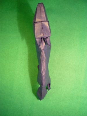 « Loup » de Sergey Yartsev, en double soie (40g), carré d’environ 40 cm de coté 
