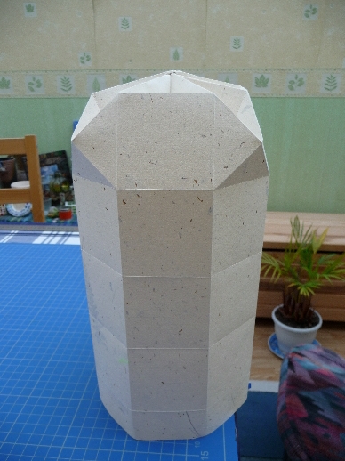 Lumignon (papier de lin) en cours de réalisation
