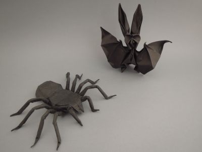 araignée de lang pliée par Seb750, chauve-souris pliées par Sebl
