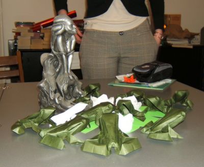 grenouilles en wet folding
modèle enseigné par Asal Iah  
