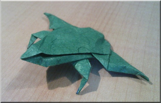 Grenouille
Ma grenouille en papier sandwich soie/alu/murier
Mots-clés: grenouille frog origami paper folding