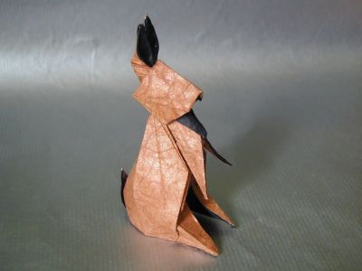 Lapin
Lapin d'après Hideo Komatsu - Papier  : sandwich soie / alu   murier
Mots-clés: lapin rabbit komatsu origami