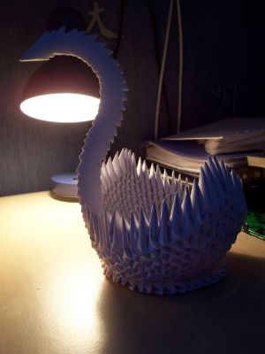 Cygne modulaire
(désolé pour la qualité de la photo, quand j'en prend une avec la lumière du jour c'est plus de 500Ko)
