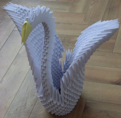 Cygne modifié
Et bien voilà le fameux cygne dont je parlé, les modifs sont au niveau de la base ( dont j'ai changé la forme en l'aplatissant), les ailes (que j'ai complètement modifié), la queue (là pas grand chose de nouveau...) et le cou (que j'ai épaissi un peu)
