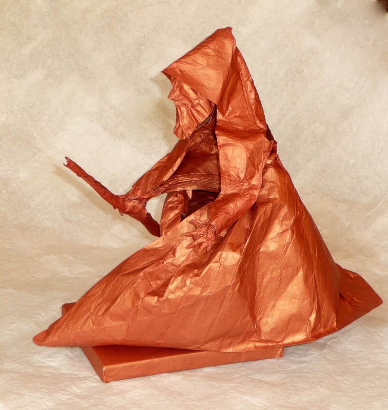 Magicien d'après Satoshi Kamiya
sandwich soie et alu (73 cm)

