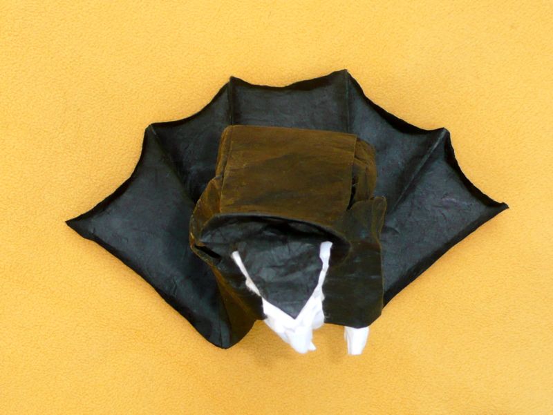 Dracula (gachepapier)
rectangle 30x60 cm - double couche d'unryu + MC
créé pour le défi des peupliers contre origamani
Mots-clés: dracula