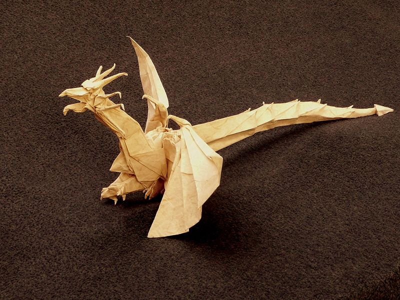 Ancien Dragon d'après Satoshi Kamiya
premier essai, double couche d'unryu + MC ( 1m x 1m )
