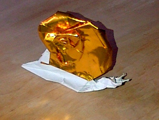 escargot 1
papier origami métallisé de base
