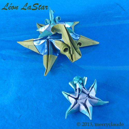 Léon LaStar par merryclaude-3
Papier Tant, un côté coloré à l’encre d’acrylique scintillante (FW)
13 pouces (35 cm)
Modelé en ‘Wet folding’
