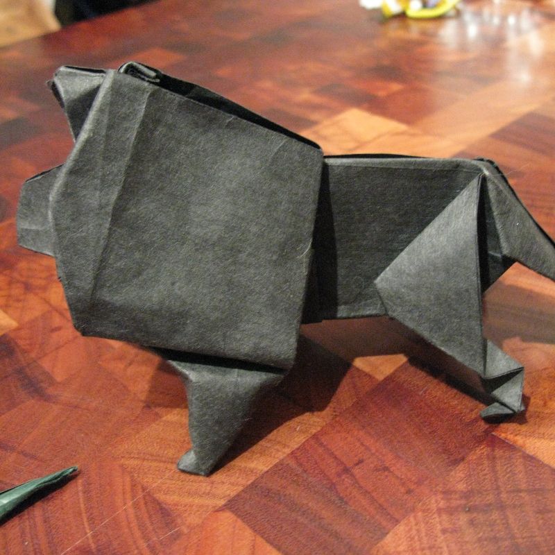 Lion de Robert J. Lang
Carré de 45X45cm
Papier Kraft
