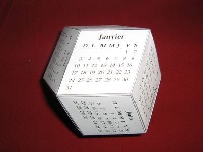 2010 Rhombic Dodecahedron Calendar

