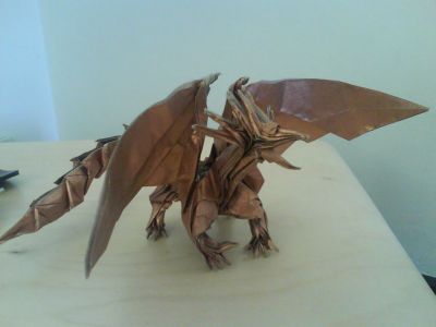 Ancien dragon de Satoshi Kamiya
J'ai un peu raté la tete mais ça passe !
Plié dans une feuille de 65*65 
