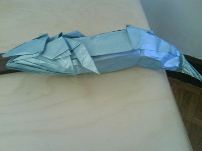 Blue Whale de Satoshi Kamiya
Le plus galere dans ce modele c'est de le mettre en 3D =S
Je n'aime pas trop l'ouverture dans le dos mais bon ...


