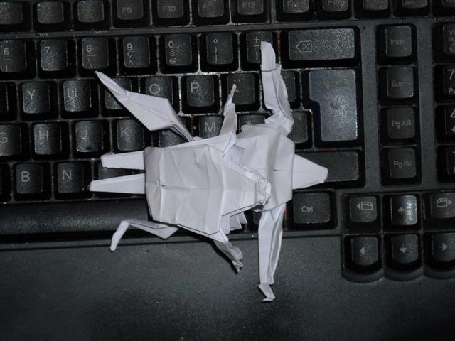 Pliage classé X vue de dessus
Challenge de juin 2009 "à deux c'est mieux" Papier imprimante
