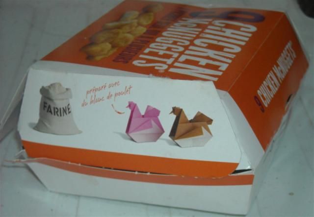 Boite chicken mc nugget Mac do

