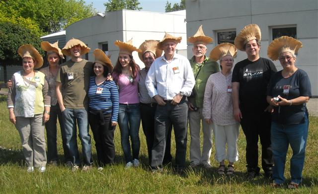 Photo de groupe pour les porteurs de bérets
