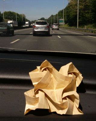 Symmetric twisting field of roses - On the road
Auteur du CP : G. Pickett
Pendant le voyage. Un grand merci à Jean-Michel qui m'a bien aidée à twister ces roses sur lesquelles je fais un blocage.
