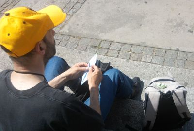 Plieur en recherche d'inspiration
Plaza de Españya - Barcelona
