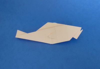 saumon
créé par Joseph Wu
plié dans un carré de 20cm
video-digramme simple fait par le créateur
sur le site papertheworld.com
