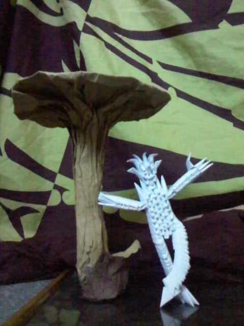 ORIGAMI MODULAIRE ET LE CHAMPIGNON GEANT 
