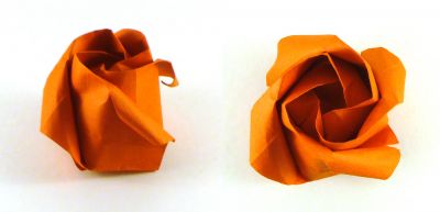 Rose simple1
Rose simplifiée. Video dragramme trouvé sur le web
Papier : Tant 15x15

1er essai sur une rose :-)
