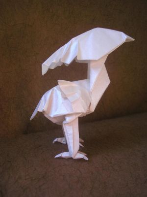 un chocobo blanc (Kamiya Satoshi)
papier de soie métallisé 30x30cm
