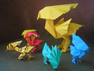 famille chocobo (presque) au complet (K. Satoshi)
je dois replier le noir pour qu'elle soit complète ^^

