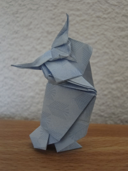 Grand-duc / Eurasian Eagle owl
Auteur : Ty Sovann, Gérard
Diagramme : Pure Origami, Animaux protégés de G. Ty Sovann
Mots-clés: Origami Grand-duc Eurasian Eagle-owl Ty Sovann Gérard