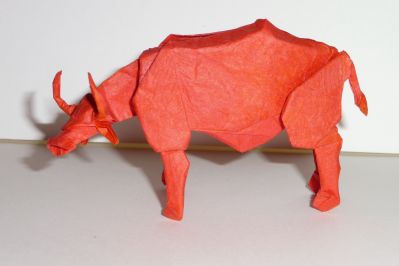 Water buffalo de Nguyen Hung Cuong, en double soie

