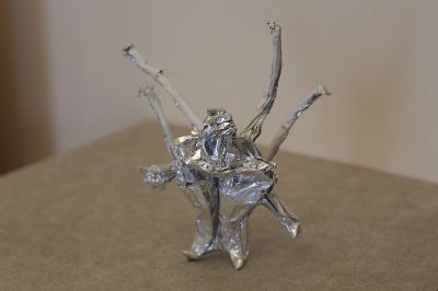 Doctor Octopus de Eileen Tan
Carré de papier métallisé 35 cm 
