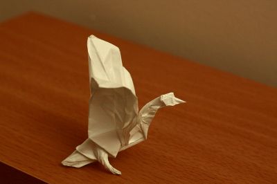 Oie de Elerth Leiva
Plié à partir du CP dans un carré de papier origami 15cm
