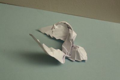 Dancing swan - Hoàng Tiến Quyết
Papier imprimante. Pliage du CP 
