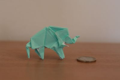 Elephant - George Rhoads
Carré de papier origami
