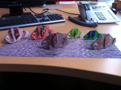 Pez de arrecife
poissons de récif de Roman Diaz
papier origami 70g/m² 20*20
Mots-clés: poisson recif