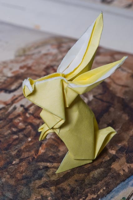 lapin
variation sur base lapin traditionnel
papier kami 15x15
Mots-clés: lapin traditionnel