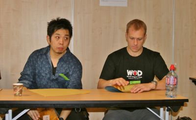Noboru Miyajima et Quentin Trollip pliant ensemble !
