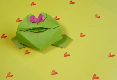 Je veux un bisou
Essais de décoration de papier avec tampon encreur
