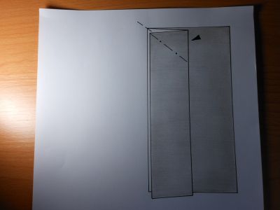 Etape n°4 pli inversé intérieur
