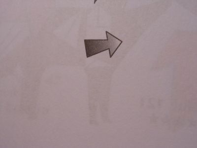 Flèche de Montroll pour "placez vos doigts entre ces couches"
