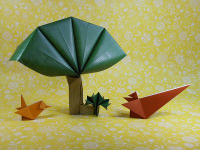 Forêt enfantine
Arbre et buisson (support de l'arbre) 2012
Oiseau transformable en écureuil et vice-versa 2014
