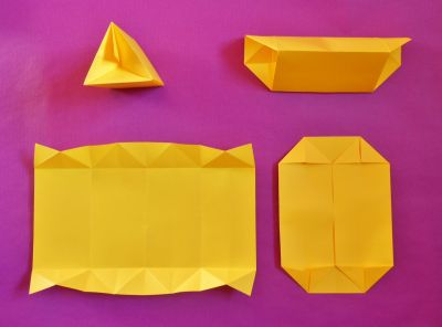 Pochette surprise II. Etapes de pliage
