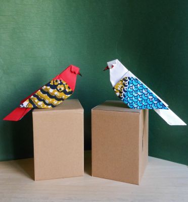 Oiseaux avec Wax, recto et verso

