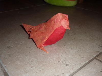Sparrow de Roman Diaz (Origami for interpreters)
Double papier de riz (35 cm)
