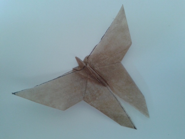 Papillon de Akira Yoshizawa
 Papillon de Akira Yoshizawa plié dans un papier type sandwich carré de 8x8cm. Diagramme dans le livre "L'origami de A à Z" de Ashley Wood.
