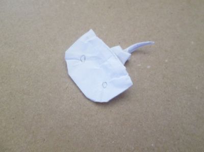 Horseshoe Crab de AF Barbour
Plié dans un carré de 5x5cm de papier d'imprimante 80g/m2

